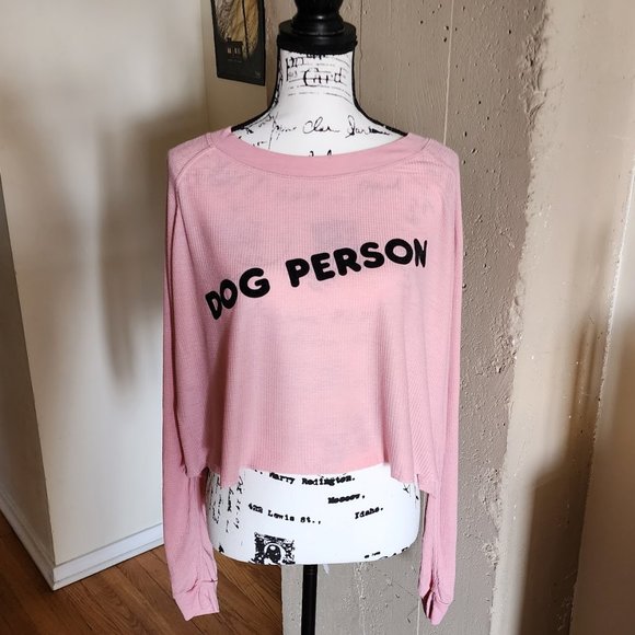NWOT WILDFOX Dog Person Monte Crop Top - Picture 2 of 3